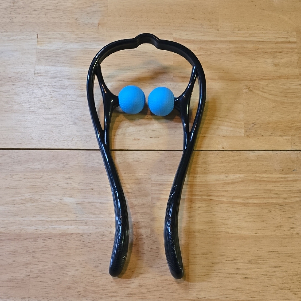 Black Neck Massager with Blue Balls